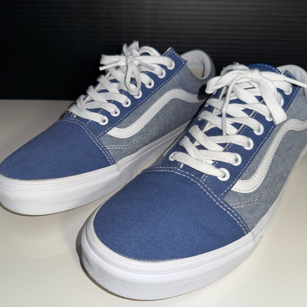 Vans Old Skool Blue Jean Colored Lace-Up Sneakers